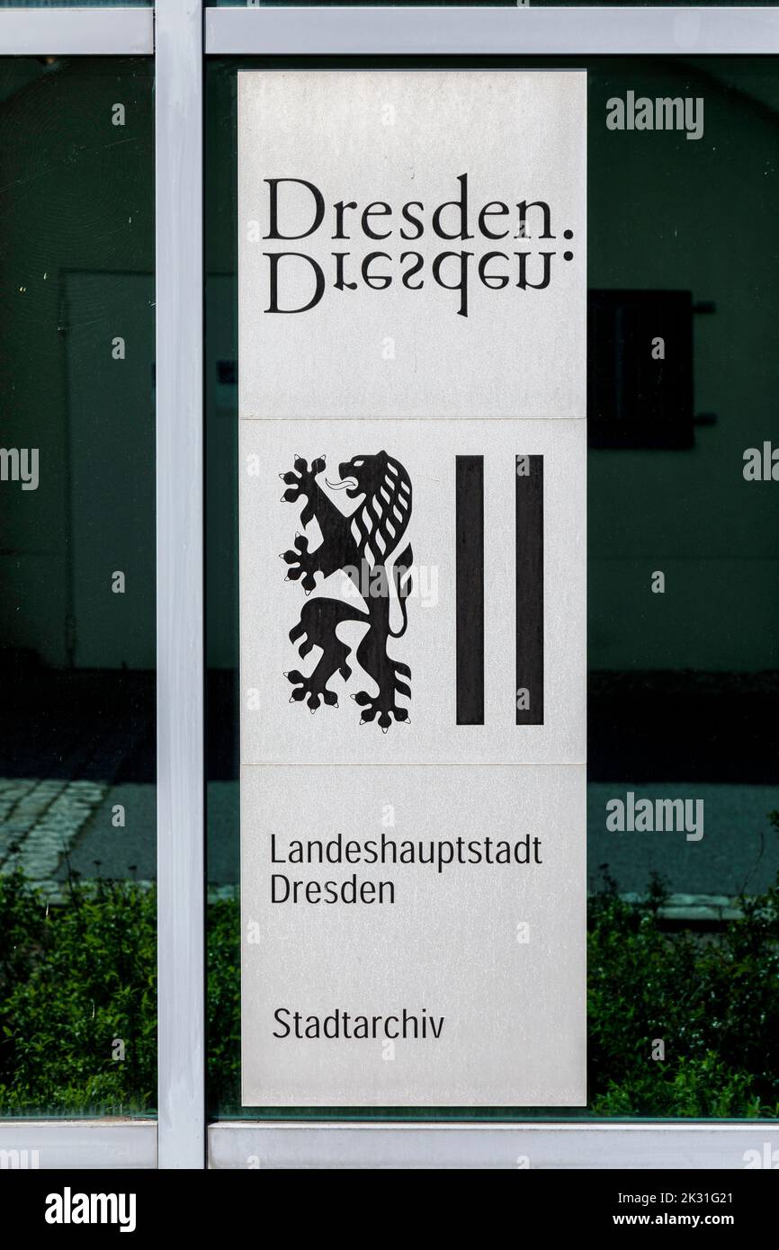 Stadtarchiv der Landeshauptstadt Dresden Stockfoto