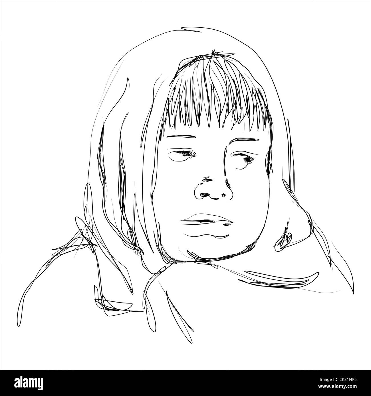 Handgezeichnete Illustration einer kalten Person. Perfekt für Designelemente, Grafiken und Wanddekorationen Stock Vektor