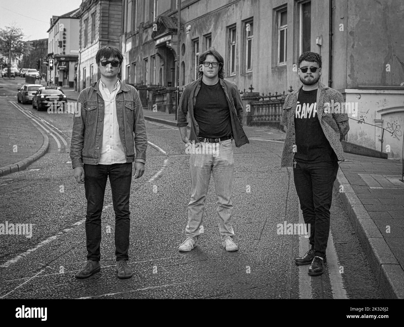 Derrys vielversprechendste neue Punk-Band, TOUTS , Londonderry, Derry, Nordirland. Stockfoto