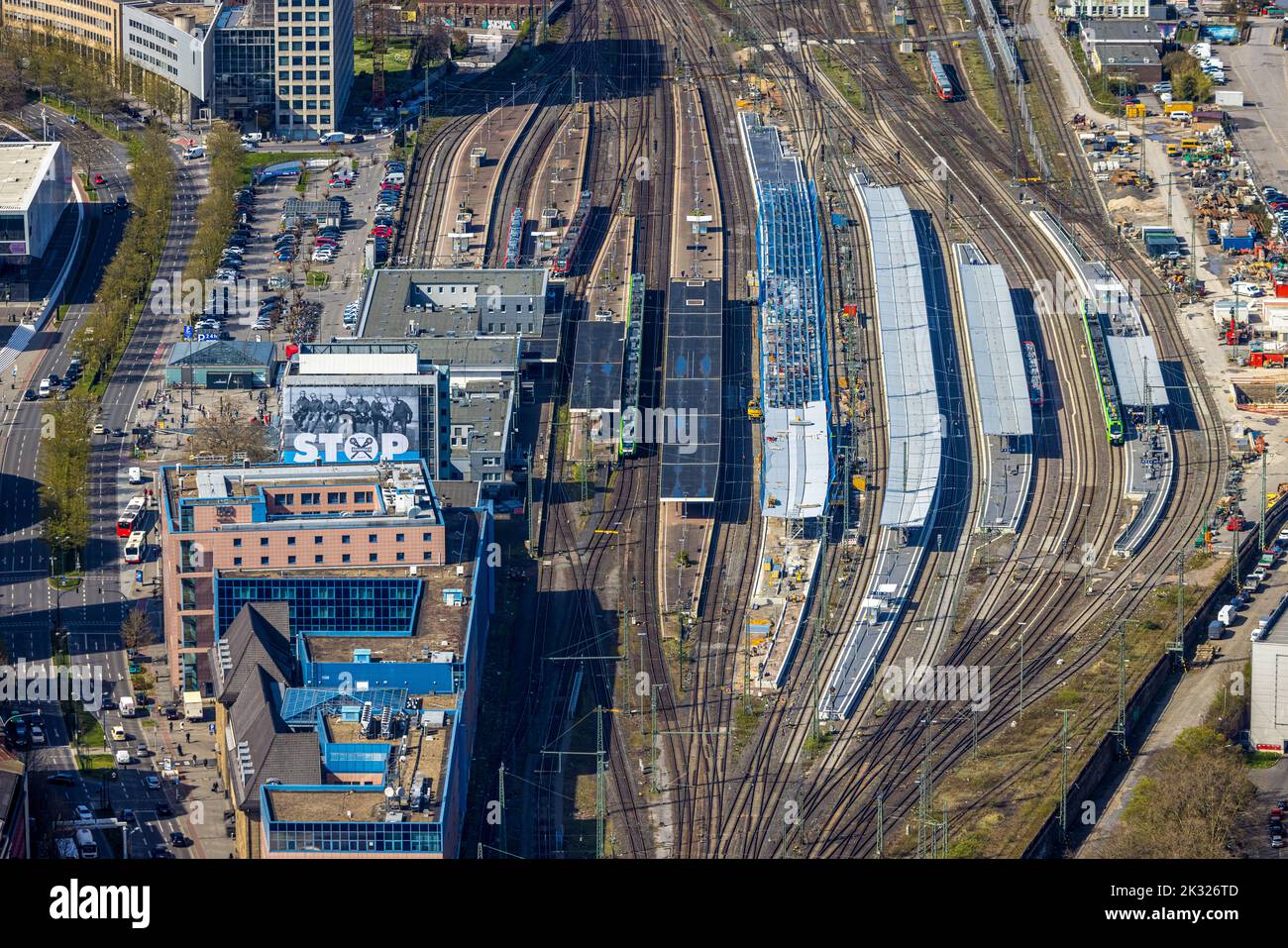 Luftaufnahme, Baustelle am Dortmunder Hauptbahnhof, Stadt, Dortmund