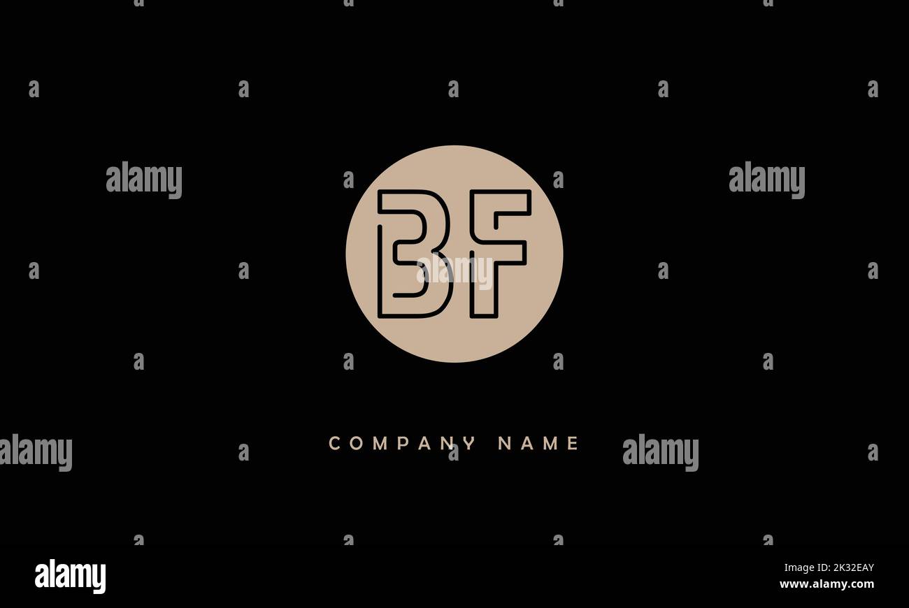 BF, FB Abstract Letters Logo Monogramm Stock Vektor