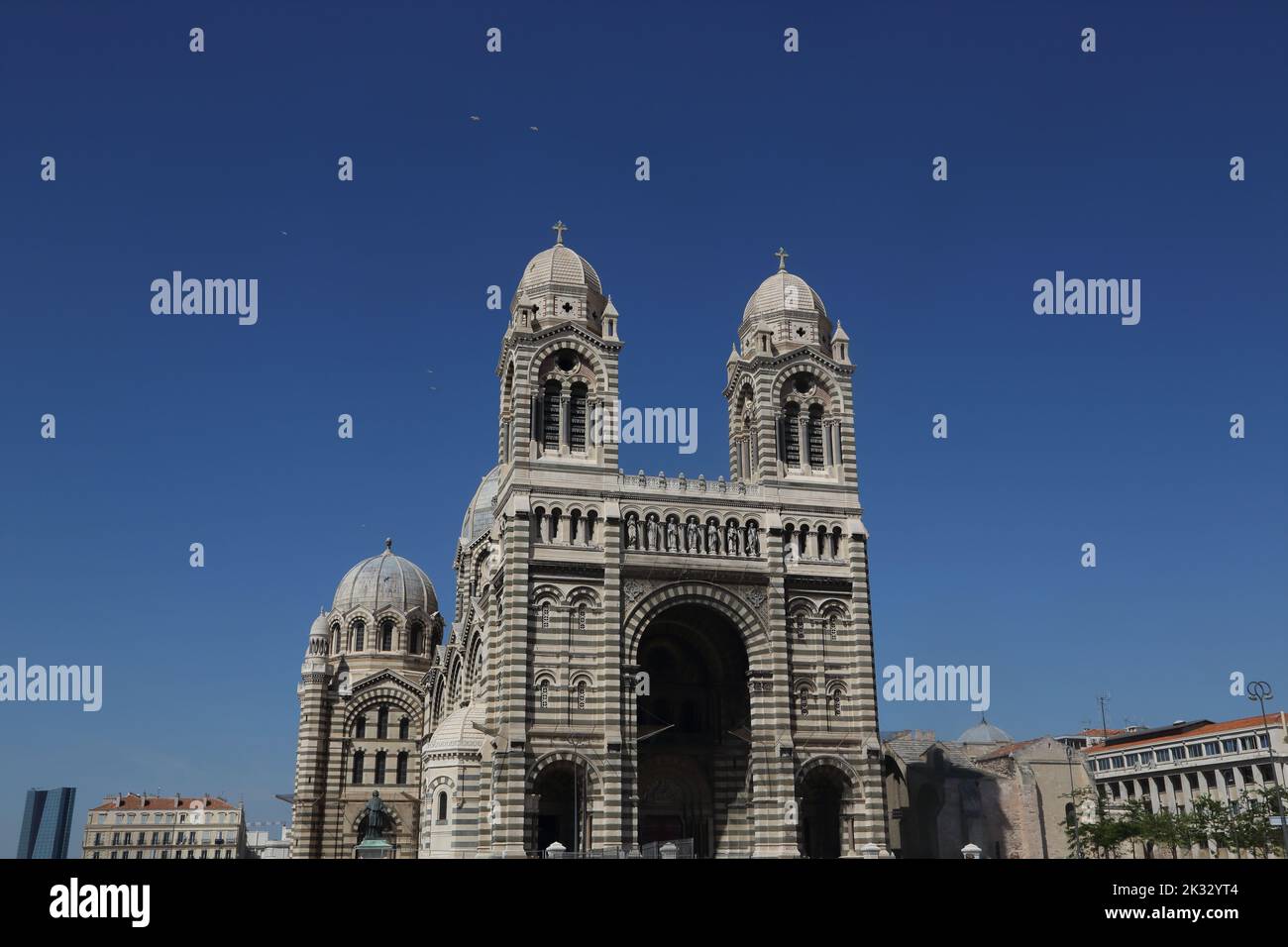Kathedrale Sainte-Marie-Majeure (Kathedrale Santa Maria Maggiore) Marseille Frankreich Stockfoto