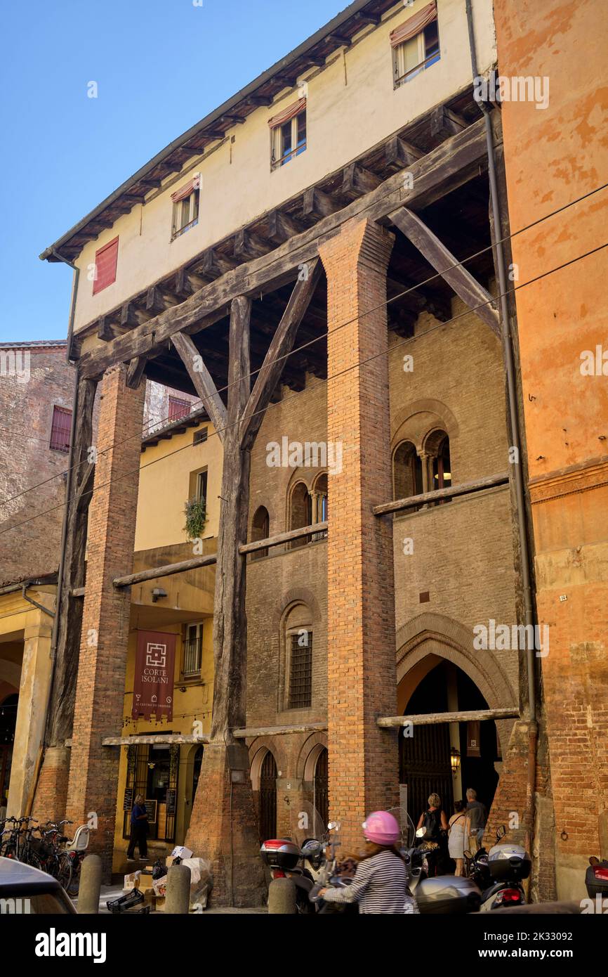 Casa Isolani Bologna Italien Stockfoto