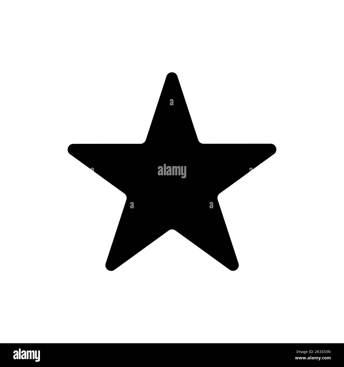 Sternsymbole auf weißem Hintergrund. Einfaches, flaches Symbol Stock Vektor