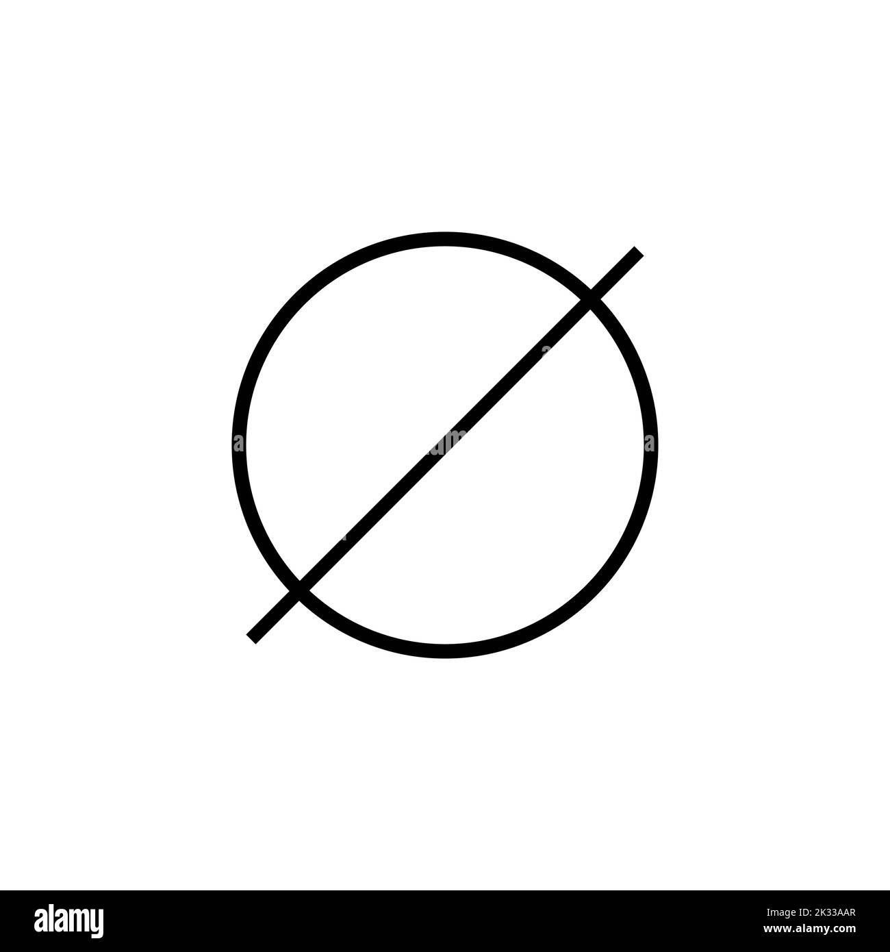 Leerer Satz oder Null Satz oder gestrichene Null Symbol Symbol in der Mathematik Stock Vektor