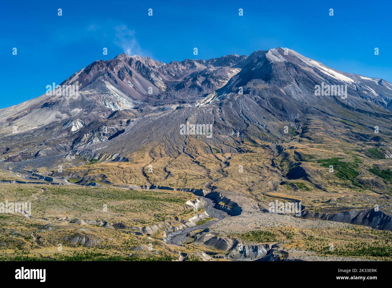 Panoramablick über Mount St. Helens, Skamania County, Washington, USA Stockfoto
