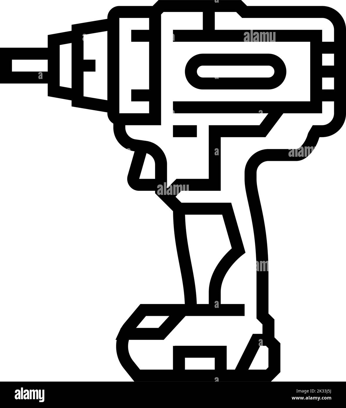 Symboldarstellung für die Werkzeuglinie des Schlagschrauber Stock Vektor