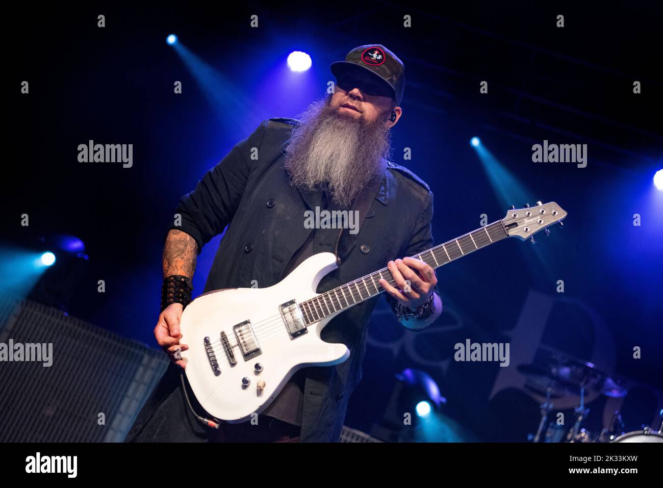 Three Days Grace (Gitarrist Barry Stock) live im Konzert in der Birmingham O2 Academy, 19.. September 2022 Stockfoto