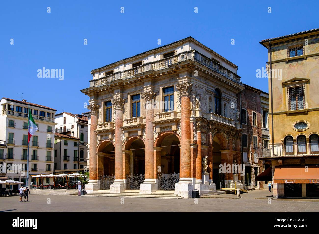 Loggia del Capitaniato, Piazza dei Signori, Vicenza, Venetien, Italien Stockfoto