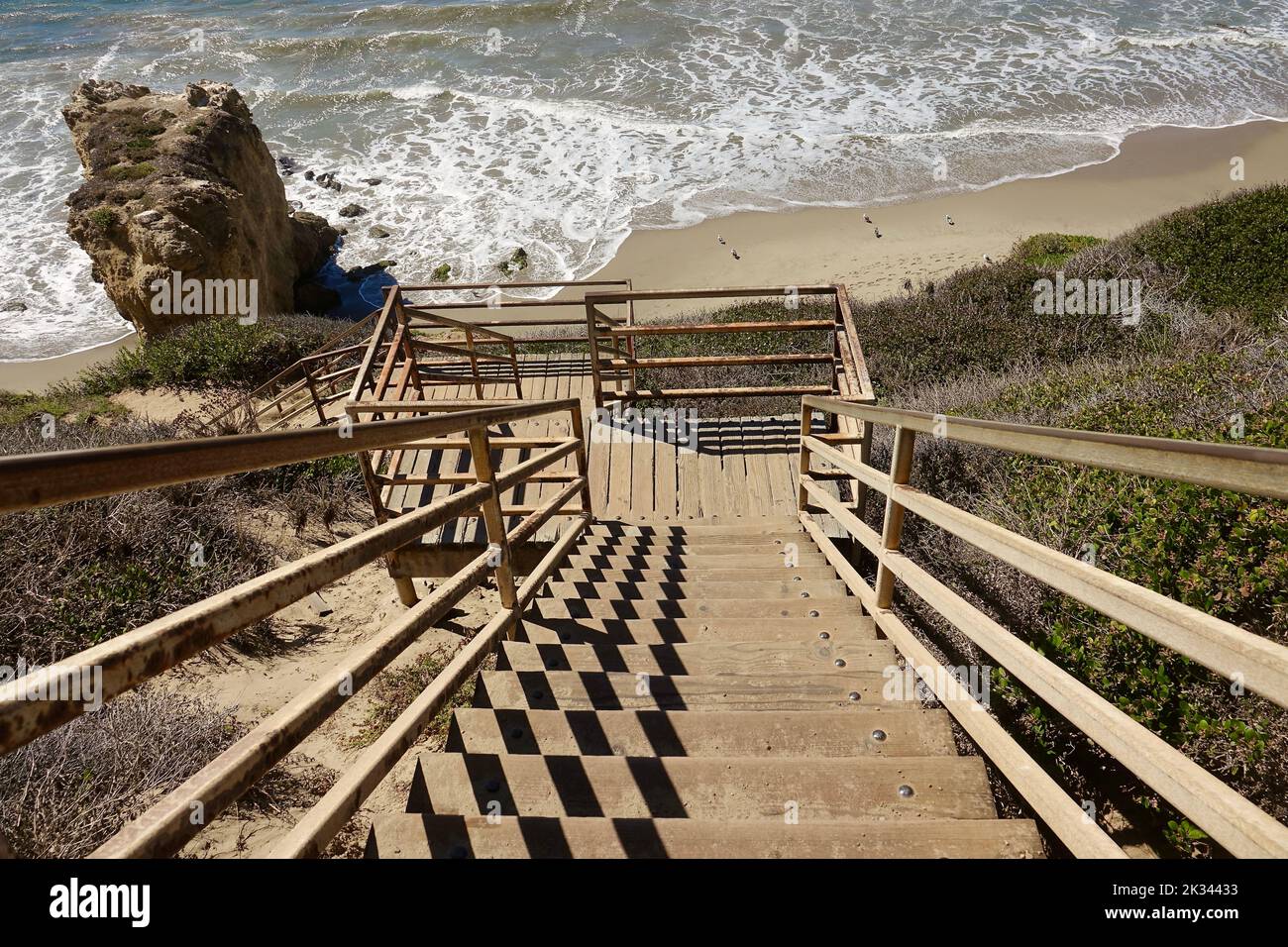 Öffentliche Strandtreppen zum State Park Stockfoto