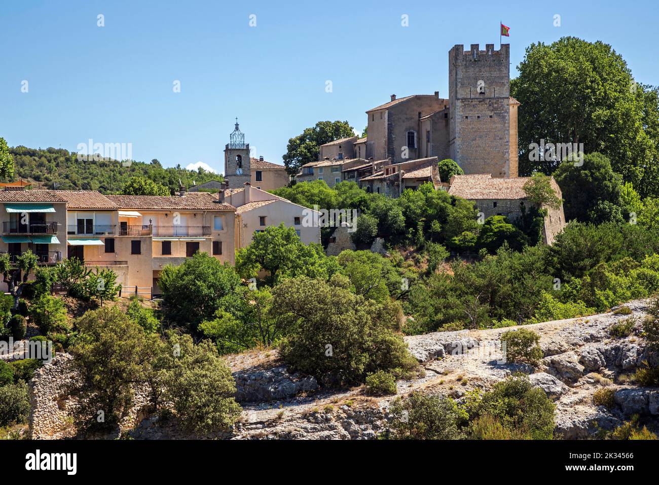 Chateau d Esparron, Esparron-de-Verdon, Provence-Alpes-Cote d'Azur, Provence, Frankreich Stockfoto