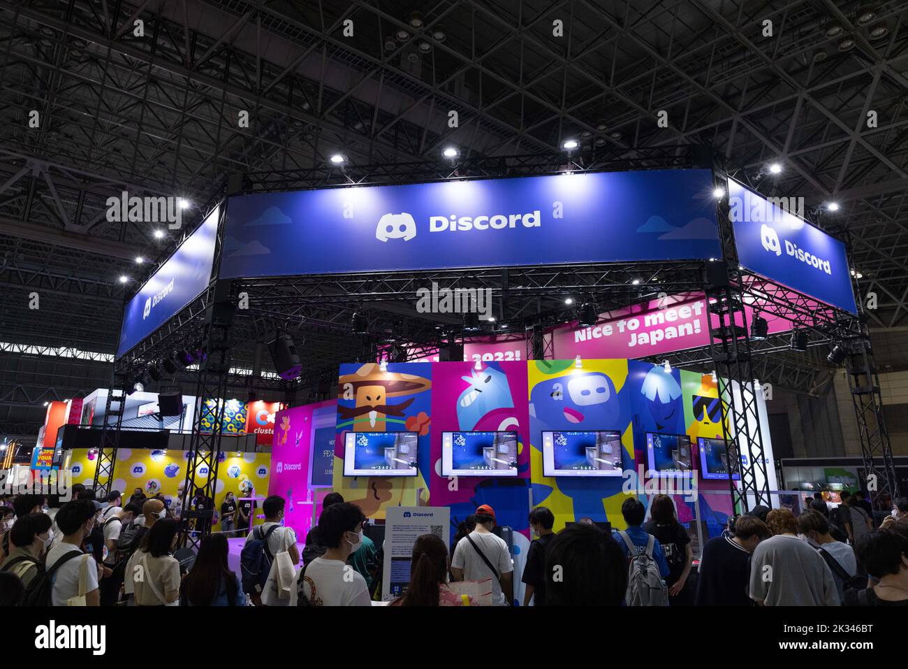 Chiba, Japan. 17. September 2022. Discord Stand auf der Tokyo Game Show 2022. Nach einer zweijährigen Pause, die durch die Covid-19-Pandemie erzwungen wurde, kehrte die Tokyo Game Show zur Makuhari Messe in Chiba, Japan, zurück. (Bild: © Stanislav Kogiku/SOPA Images via ZUMA Press Wire) Stockfoto