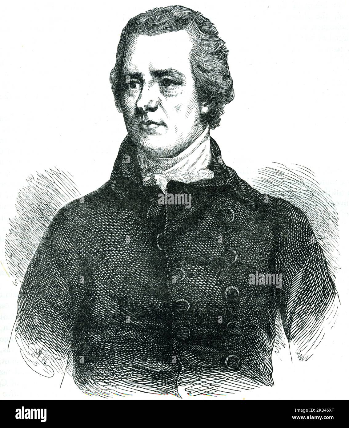 William Pitt der Jüngere Porträt britischer Premierminister 1759 – 1806 19. Jahrhundert Illustration Stockfoto