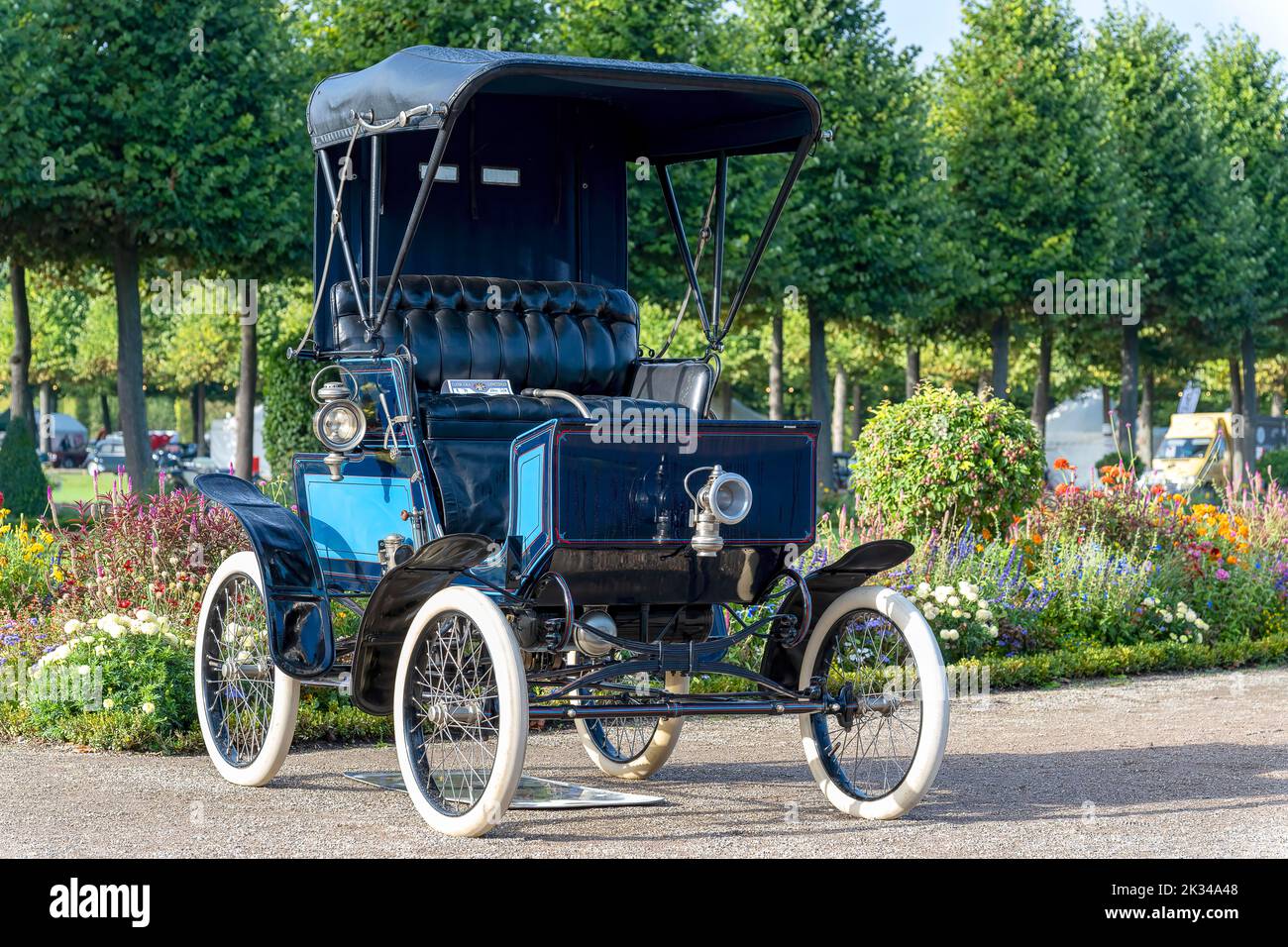 Vintage Grout Steamer, USA 1900, Dampfantrieb, 1 Zylinder, 6. 5 ps, 320 kg, 35 km h, Classic Gala, International Concours dElegance, Schwetzingen Stockfoto