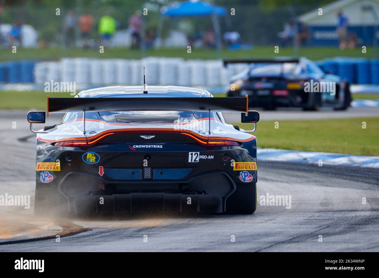 Sebring, FL, USA. 24.. September 2022. Fanatec GT World Challenge America Powered by AWS auf dem Sebring International Speedway, USA. Lieblingssportwagen von Marken wie Acura, Aston Martin, Ferrari, Lamborghini, Mercedes-AMG, Und Porsche wird die Beulen in Zentral-Florida zu kämpfen. Kredit: Yaroslav Sabitov/YES Market Media/Alamy Live Nachrichten Stockfoto