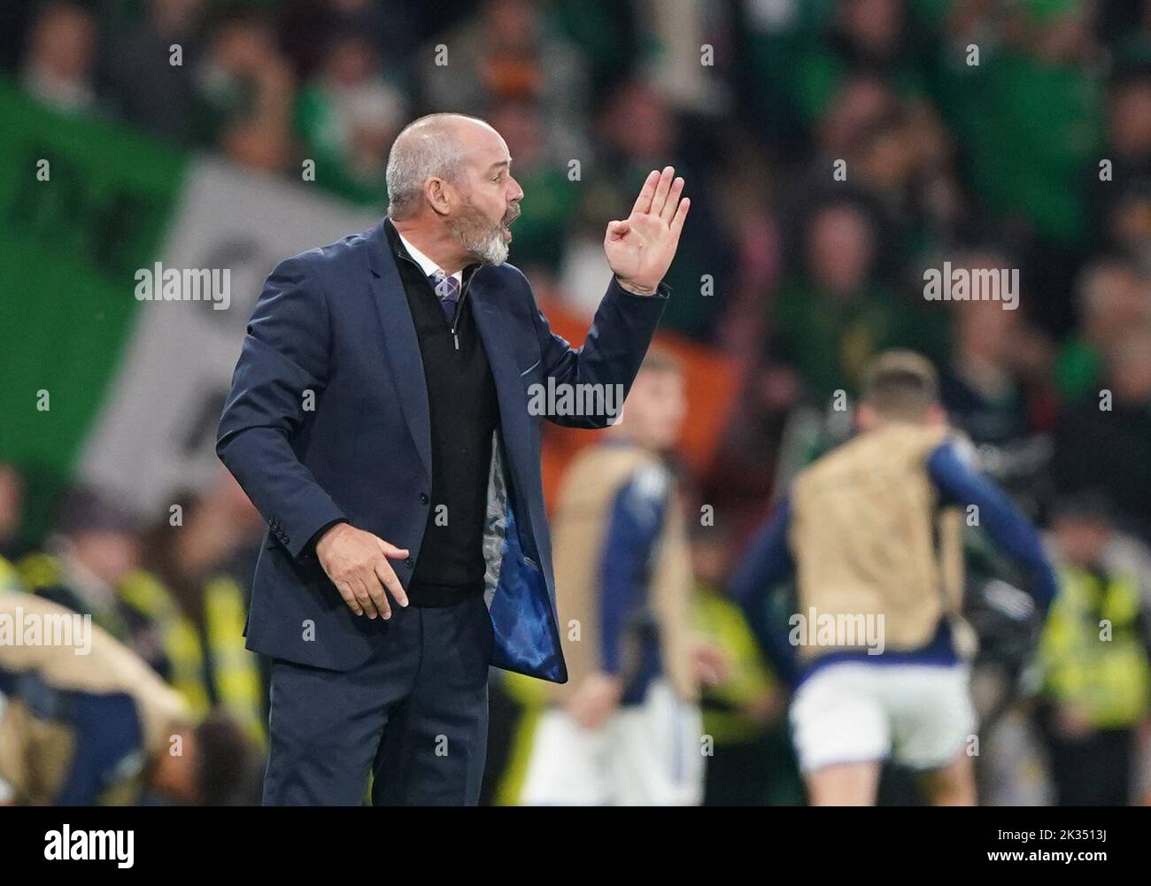 Der schottische Manager Steve Clarke während des UEFA Nations League Group E-Spiels im Hampden Park, Glasgow. Bilddatum: Samstag, 24. September 2022. Stockfoto