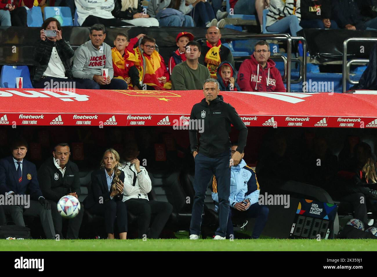 Luis Enrique aus Spanien während der UEFA Nations League Ein Spiel der Gruppe 2 zwischen Spanien und der Schweiz in La Romareda am 24. September 2022 in Zaragoza, Spanien Stockfoto