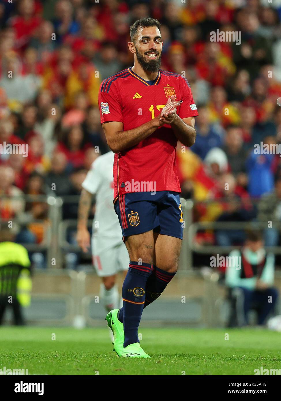Borja Iglesias aus Spanien während der UEFA Nations League Ein Spiel der Gruppe 2 zwischen Spanien und der Schweiz in La Romareda am 24. September 2022 in Zaragoza, Spanien Stockfoto