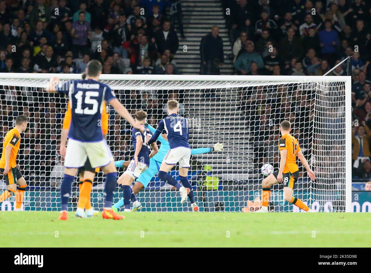 24. September 2022, Glasgow, Großbritannien. Schottland spielte Republik Irland in der UEFA Nations League im Hampden Park, Glasgow, Schottland, Großbritannien. Stockfoto