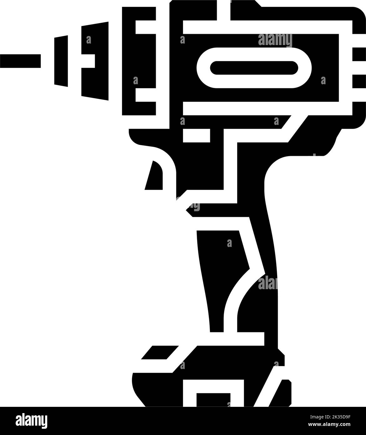 Abbildung des Glyphen-Symbols für Schlagschraubenwerkzeug Stock Vektor