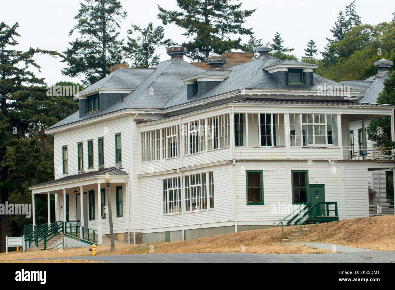 The Schoolhouse, Fort Worden State Park, Washington Stockfoto