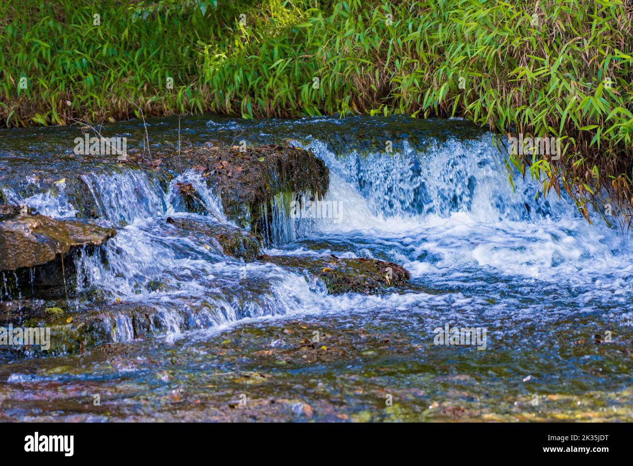 Wasserfälle auf der Ökotourismus-Farm El Molino in Boyaca, Kolumbien Stockfoto