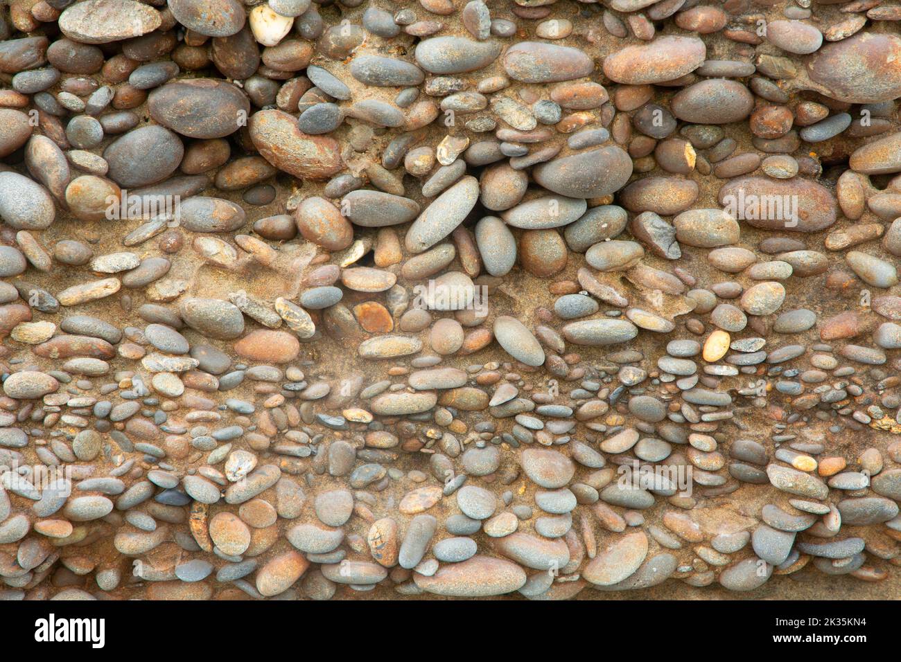 Kopfsteinpflaster in der Strandklippe am Strand 4 in Kalaloch, Olympic National Park, Washington Stockfoto