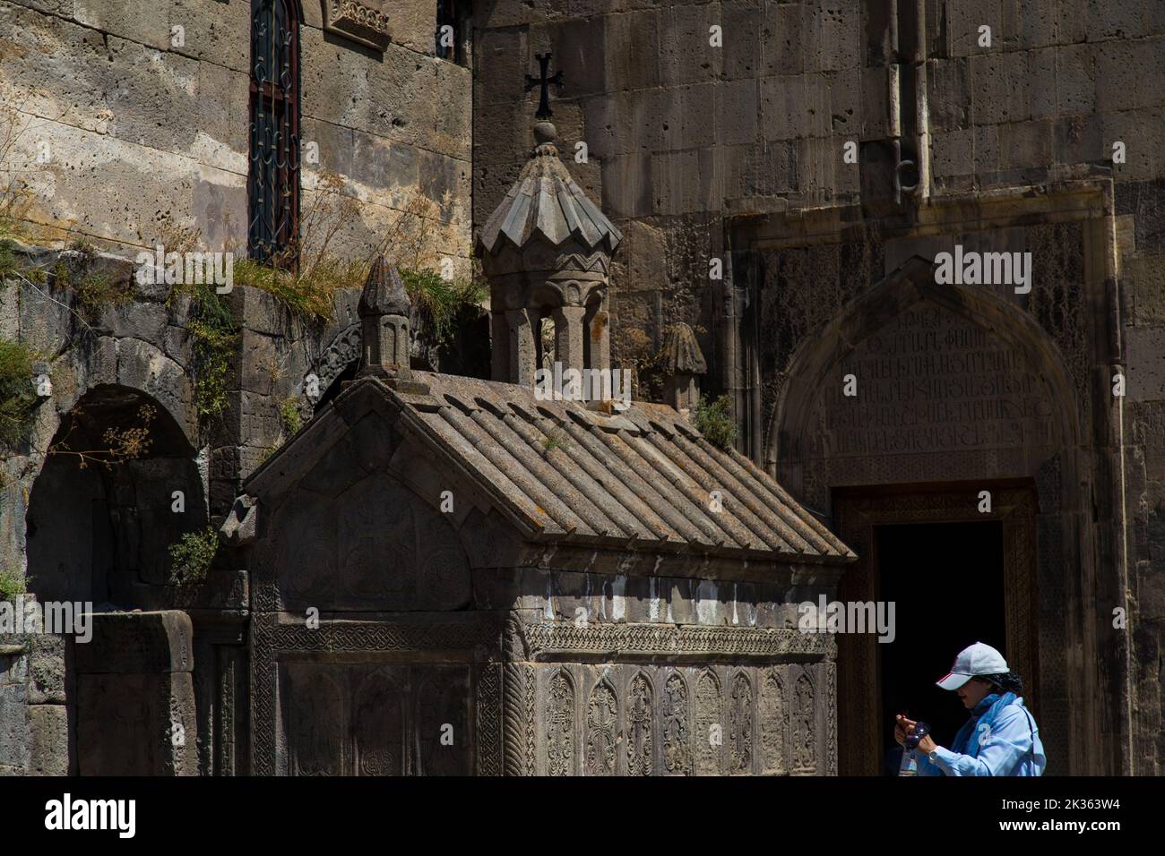 Ein Außenbild einer Kapelle im Tatev-Kloster in Tatev, Armenien Stockfoto