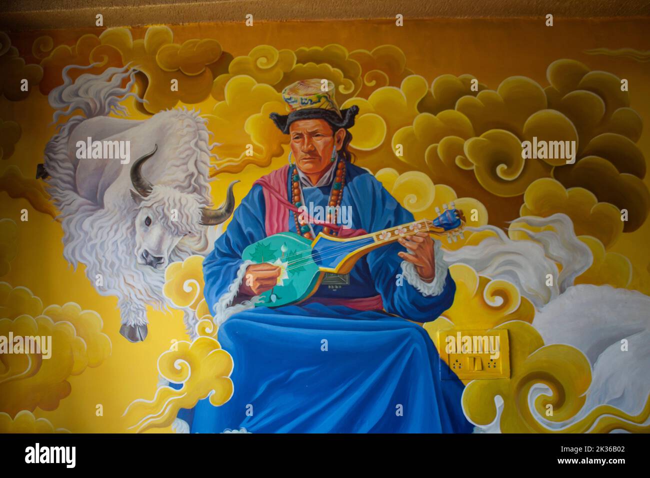 Leh ladakh Markt, Einkaufsstraße Stockfoto