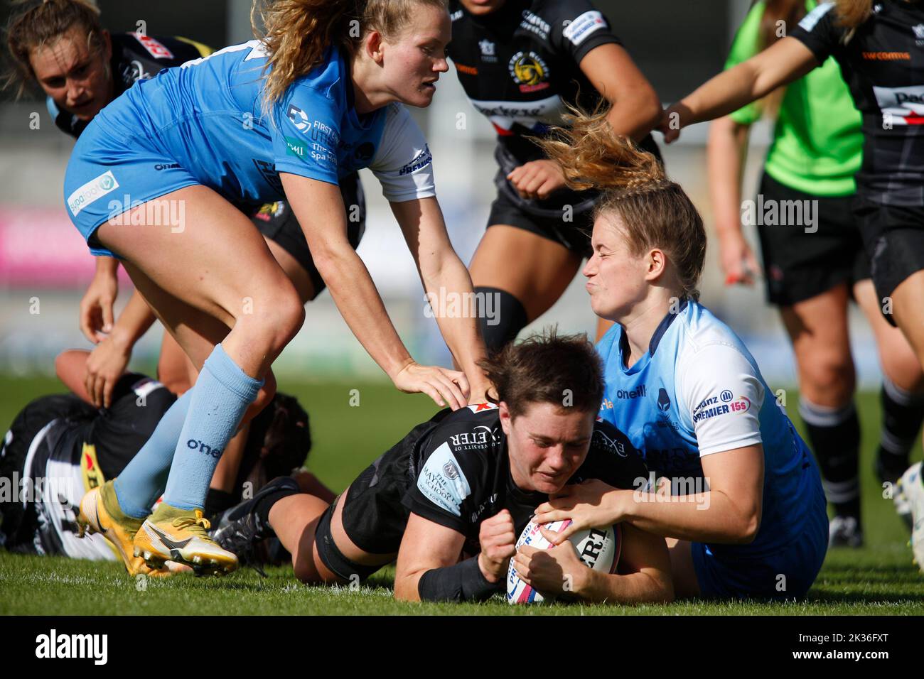 Allianz Cup der Frauen Exeter Chiefs Women gegen Worcester Warriors Women Samstag, 24. September 2022 - Sandy Park - Exeter - Vereinigtes Königreich Manhat Stockfoto