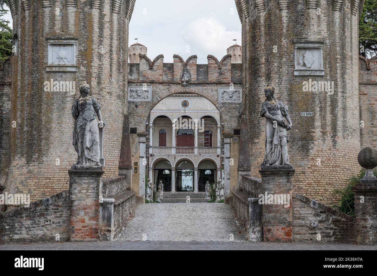 Villa Giustinian-Castello di Roncade, Venetien, Italien Stockfoto
