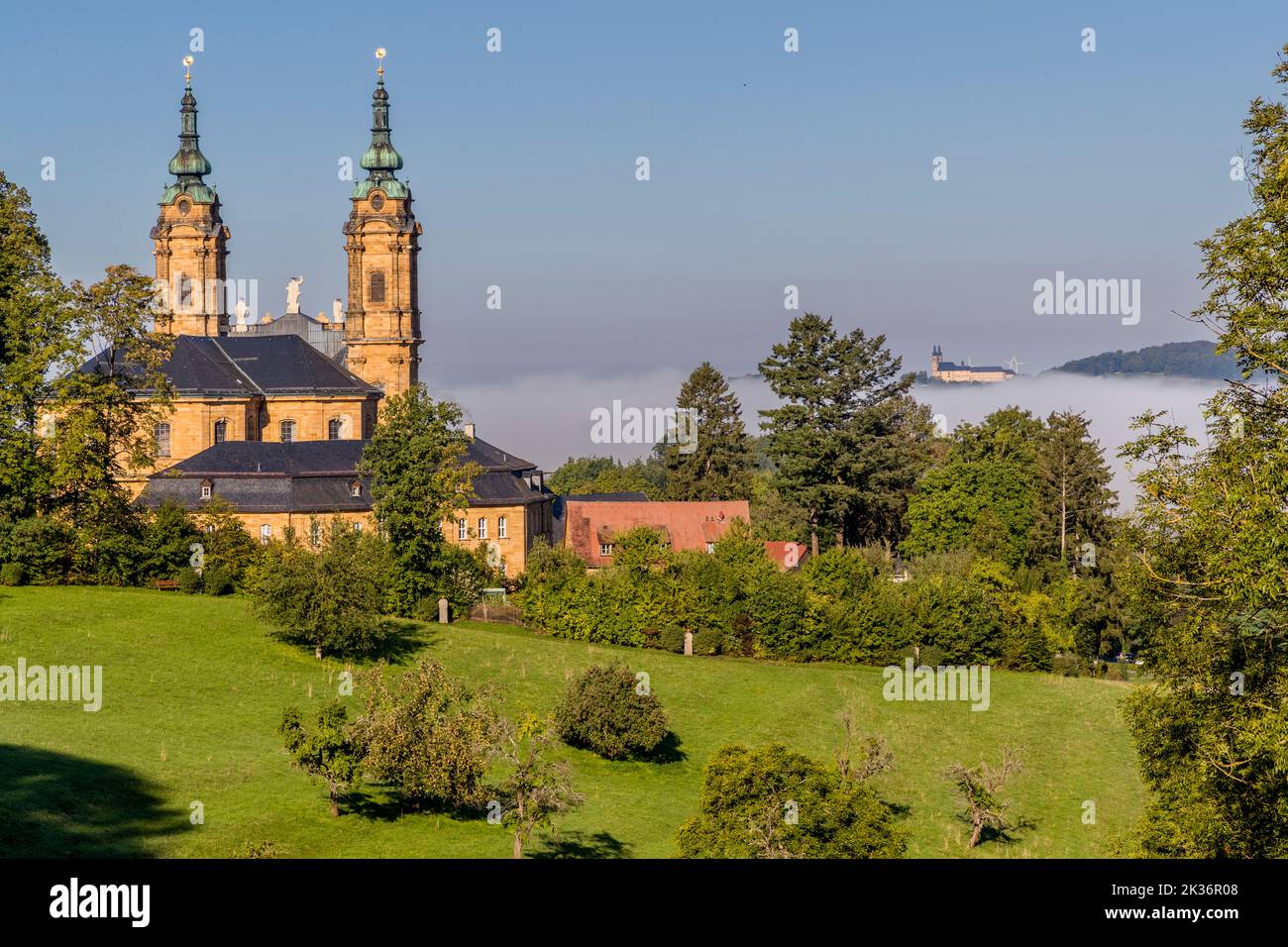Basilika Vierzehnheiligen vom 'Garten Gottes' aus gesehen. Bad