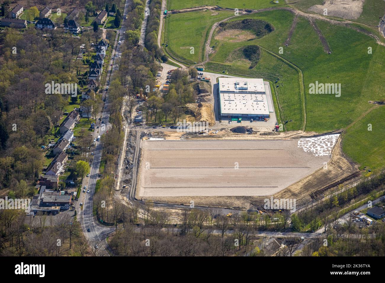 Luftaufnahme, Emscherbruch-Zentraldeponie, Nordgebiet, AGR Gelsenkirchener Müllhaufen, Resser Mark, Gelsenkirchen, Ruhrgebiet, Nordrhein-Westfalen Stockfoto