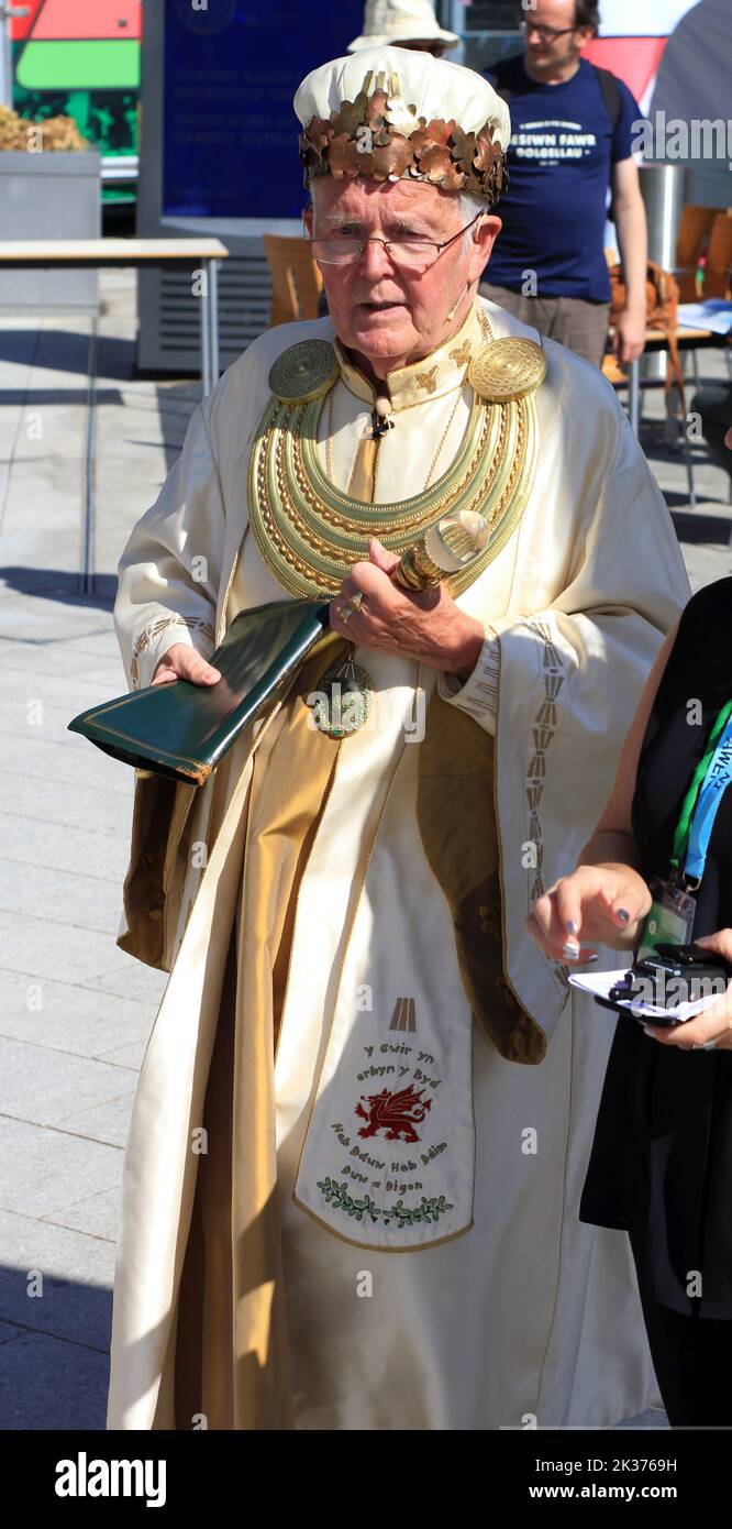 Erzbischof von den Barden des National Eisteddfod 2018, in Cardiff Bay, Wales Stockfoto