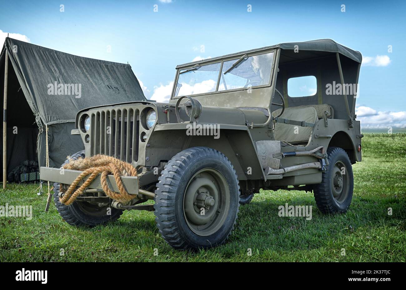 Alter WW II 1/4 Tonnen 4x4 LKW, Willys MB Stockfoto