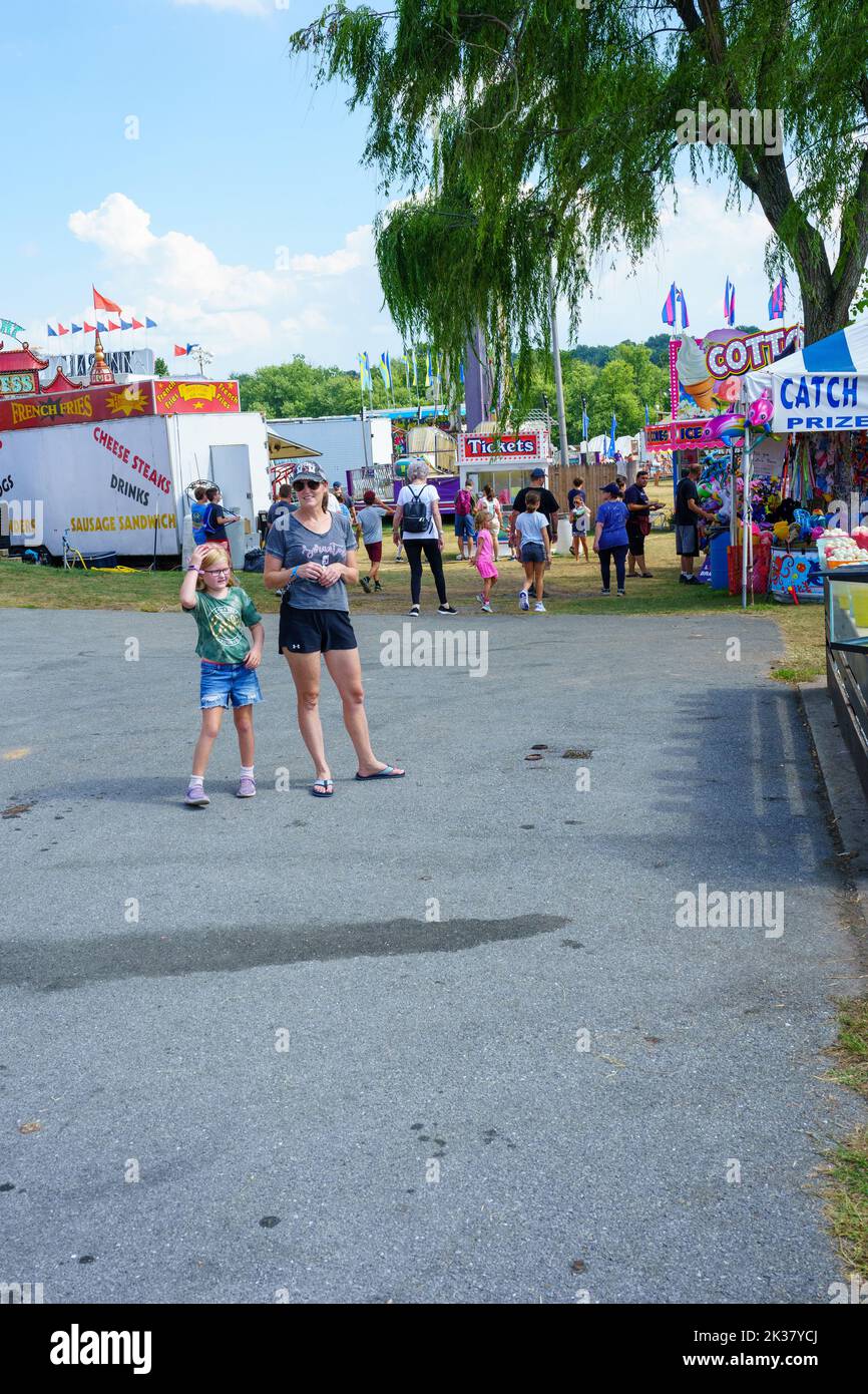 Elizabethtown, PA, USA – 26. August 2022: Die jährliche Elizabethtown Fair bietet Tier-, Landwirtschaft-, Wettbewerbs- und Handelsausstellungen und Angebote Stockfoto