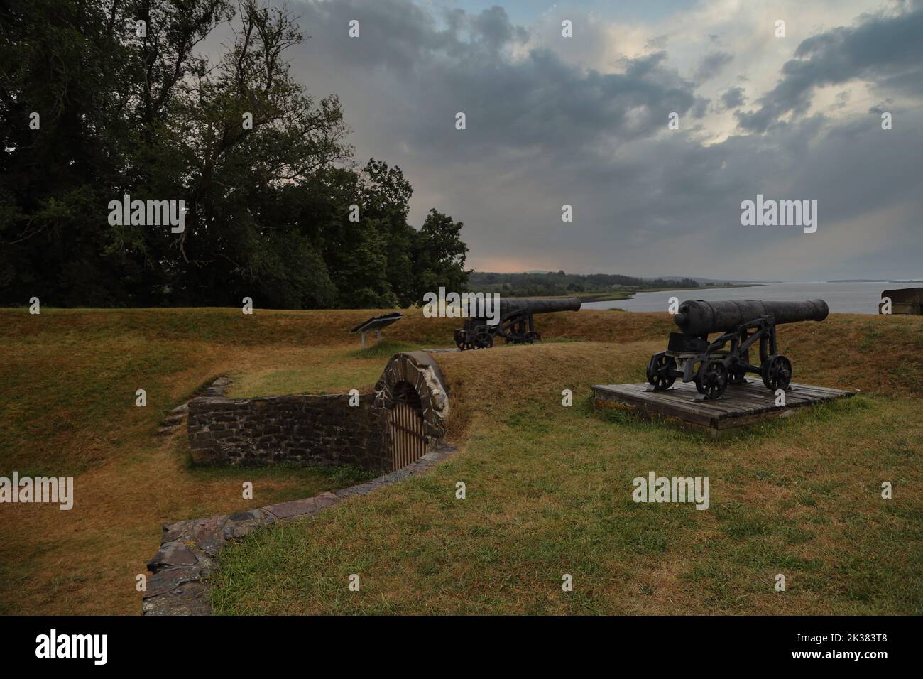 Detail der Fort Anne National Historic Site, Kanada Stockfoto