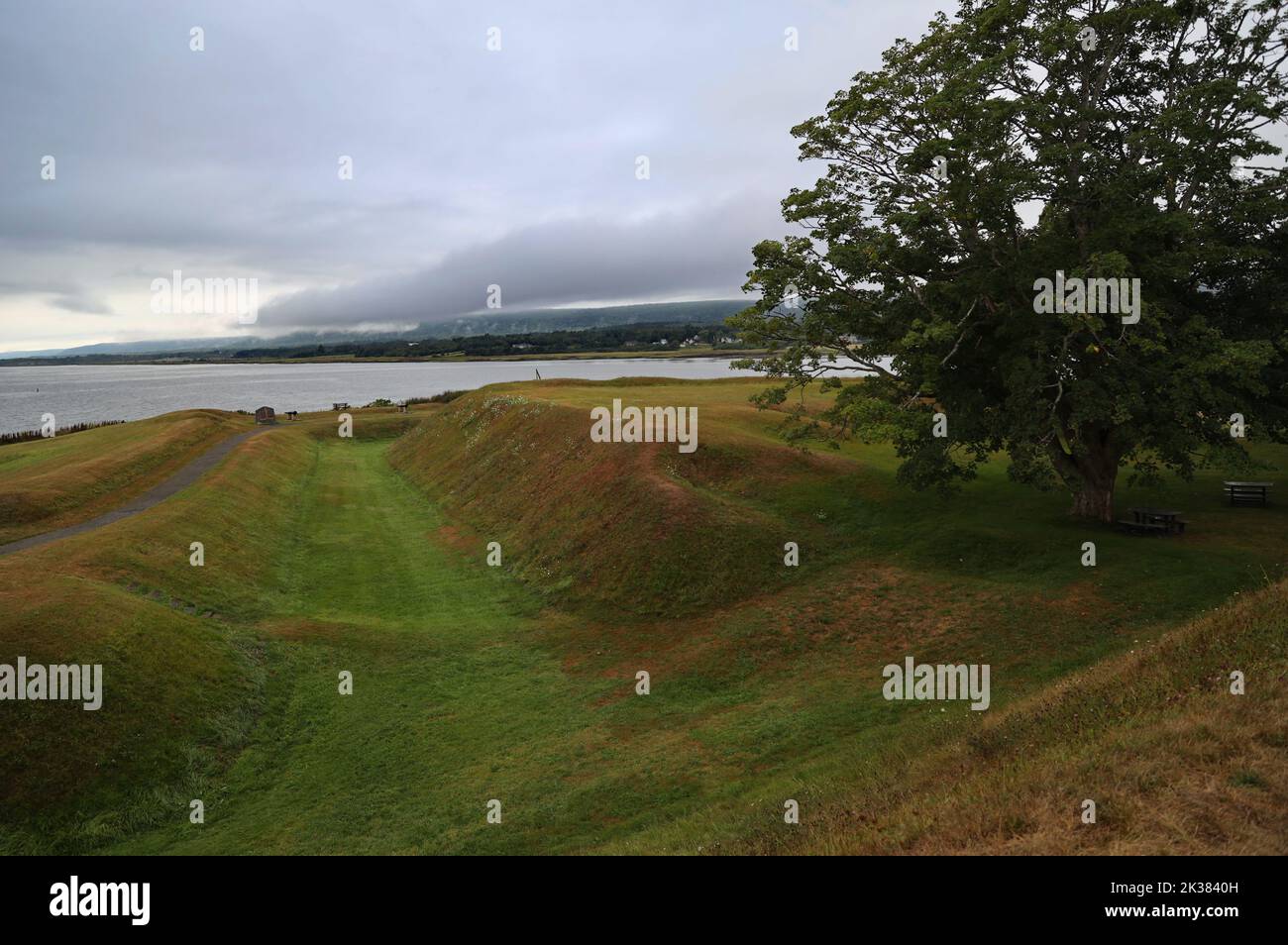 Detail der Fort Anne National Historic Site, Kanada Stockfoto