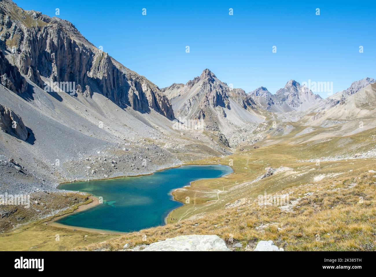 Oronaye-See und Roburent-See zwischen Italien und Frankreich, auf über 2500 Metern über dem Meeresspiegel zwischen dem Stura-Tal und dem Ubaye-Tal Stockfoto