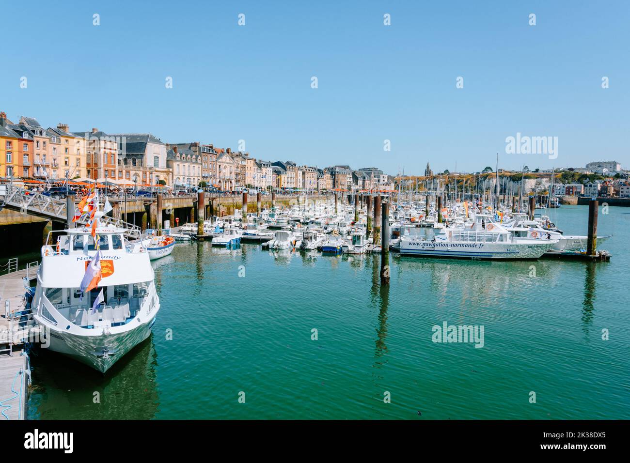 Der Yachthafen von Dieppe, Normandie Stockfoto