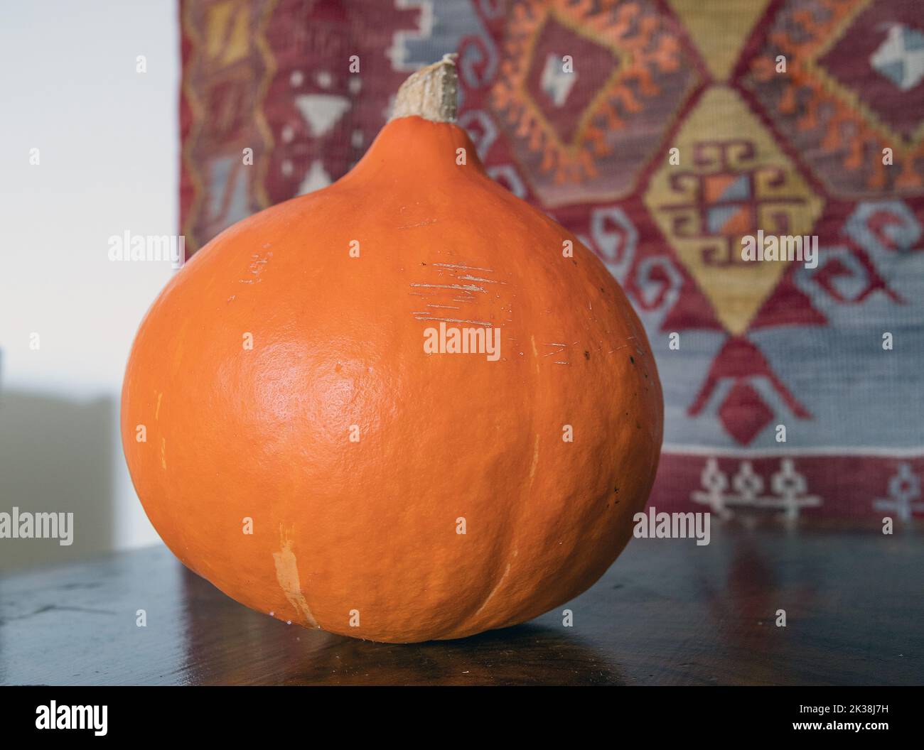 Orangefarbener Mini-Kürbis Stockfoto