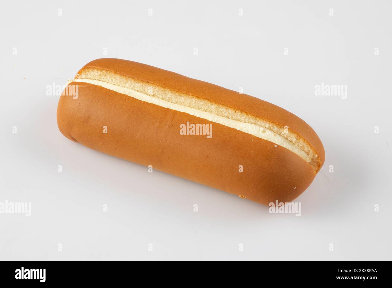 Butterbrötchen isoliert auf weißem Hintergrund Stockfoto