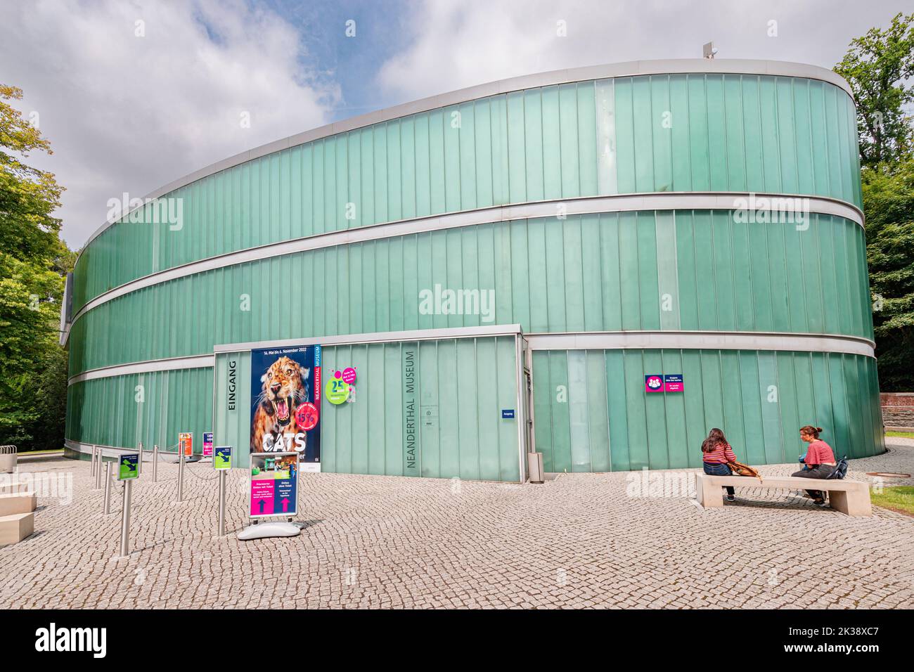 22. Juli 2022, Düsseldorf, Deutschland Außengebäude des NeanderthalMuseums in der Nähe der
