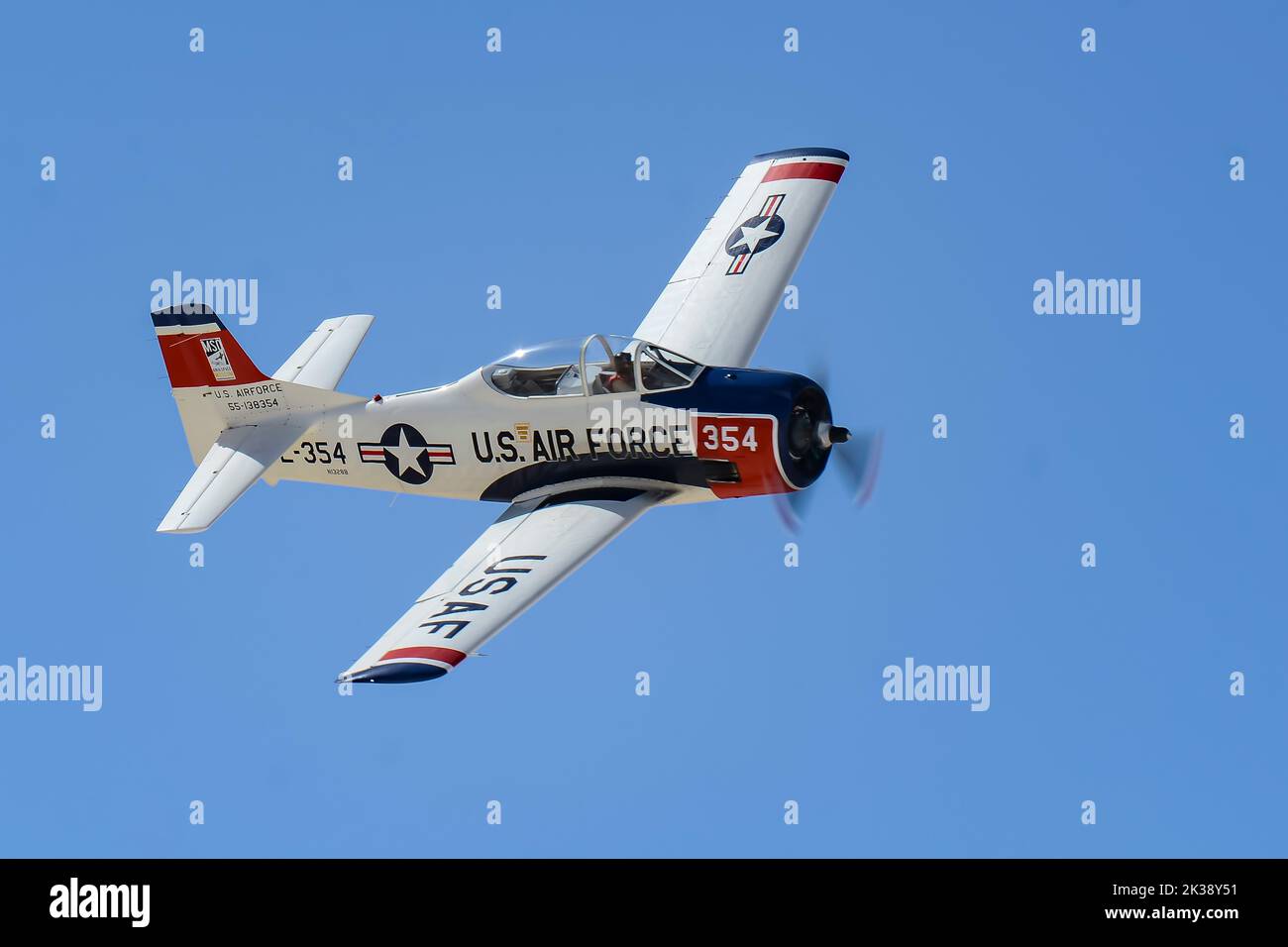 Nordamerikanischer T-28 B Trojan SHG AIRSHOW 2022 Sivrihisar, Eskisehir Turkiye Stockfoto