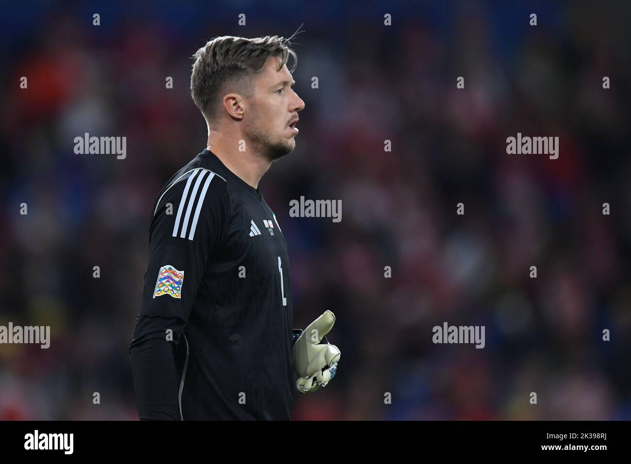 Wayne Hennessey aus Wales beim Spiel der UEFA Nations League Group A4 zwischen Wales und Polen im Cardiff City Stadium, Cardiff, Großbritannien, 25.. September 2022 (Foto von Mike Jones/News Images) Stockfoto