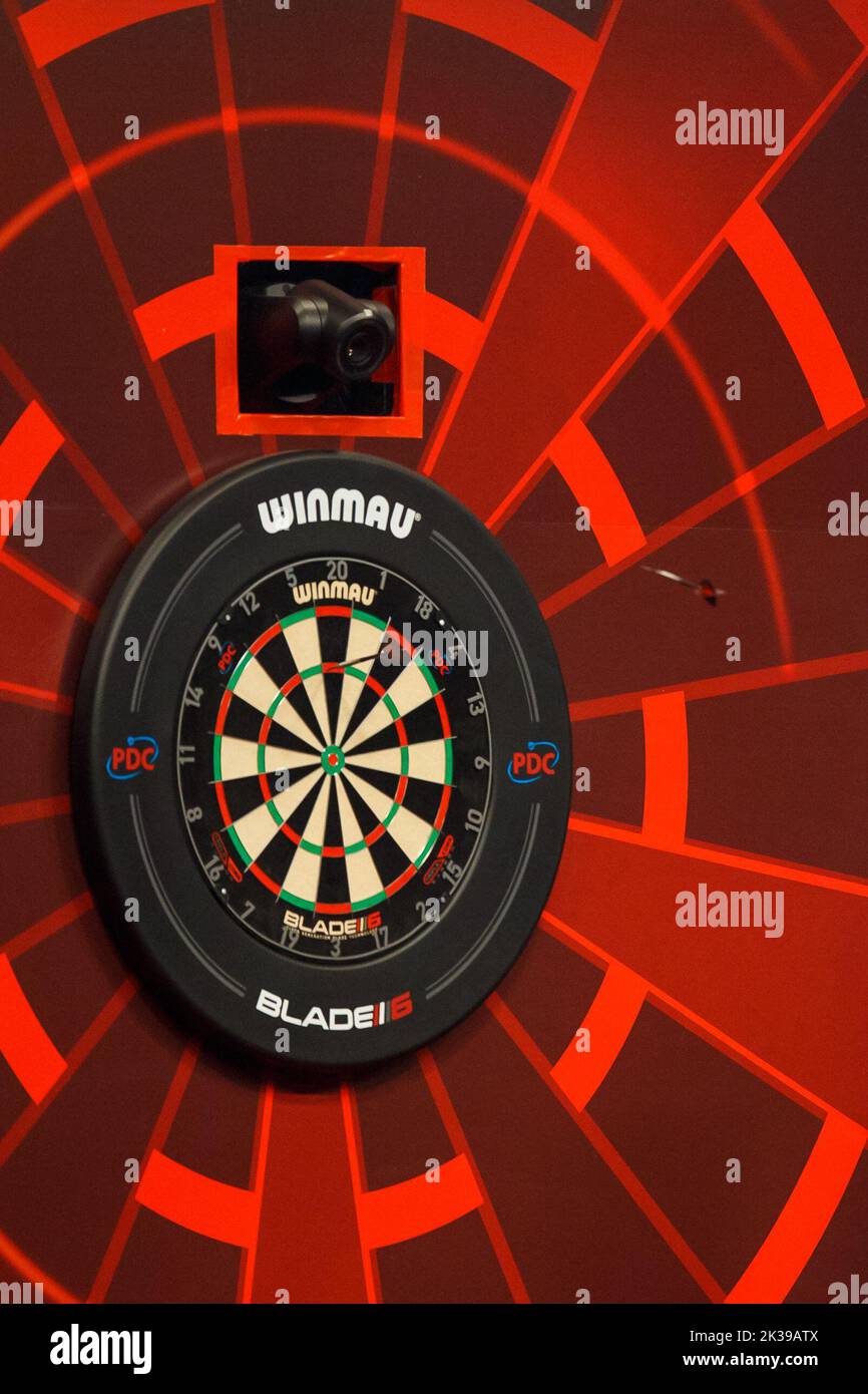 Die Abbildung zeigt einen Dart, der am dritten Tag der Belgian Darts