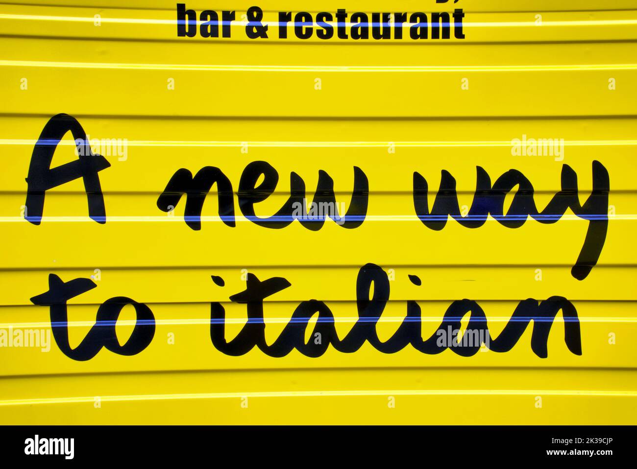 Doppio Malto Italienisches Restaurant und Takeaway Glasgow, Schottland, Großbritannien Stockfoto