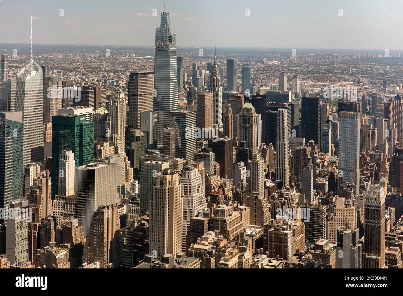Manhattan von der Aussichtsplattform Edge aus gesehen auf den Hudson Yards, NYC, USA Stockfoto