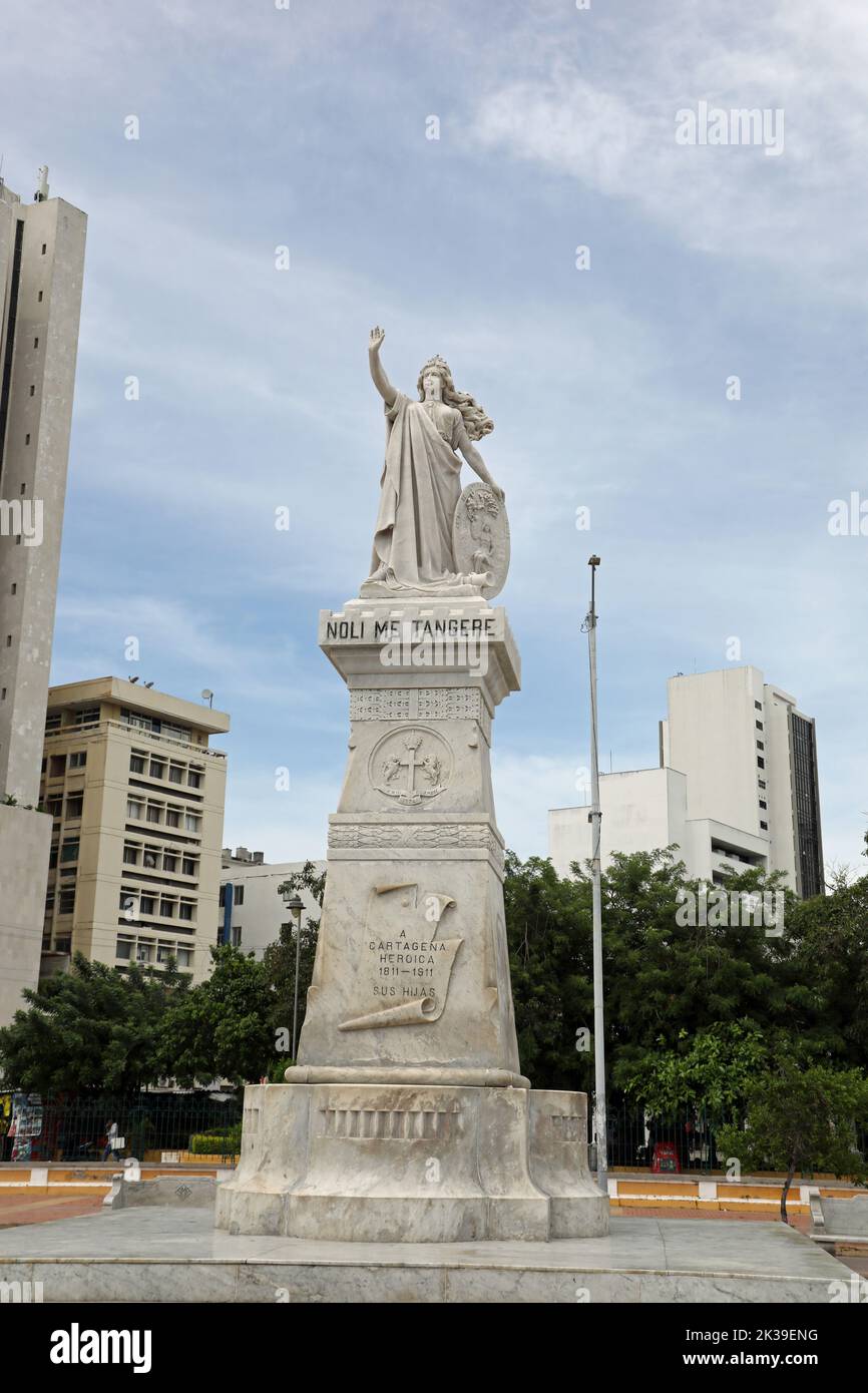 Noli me Tangere Denkmal in Cartagena Stockfoto