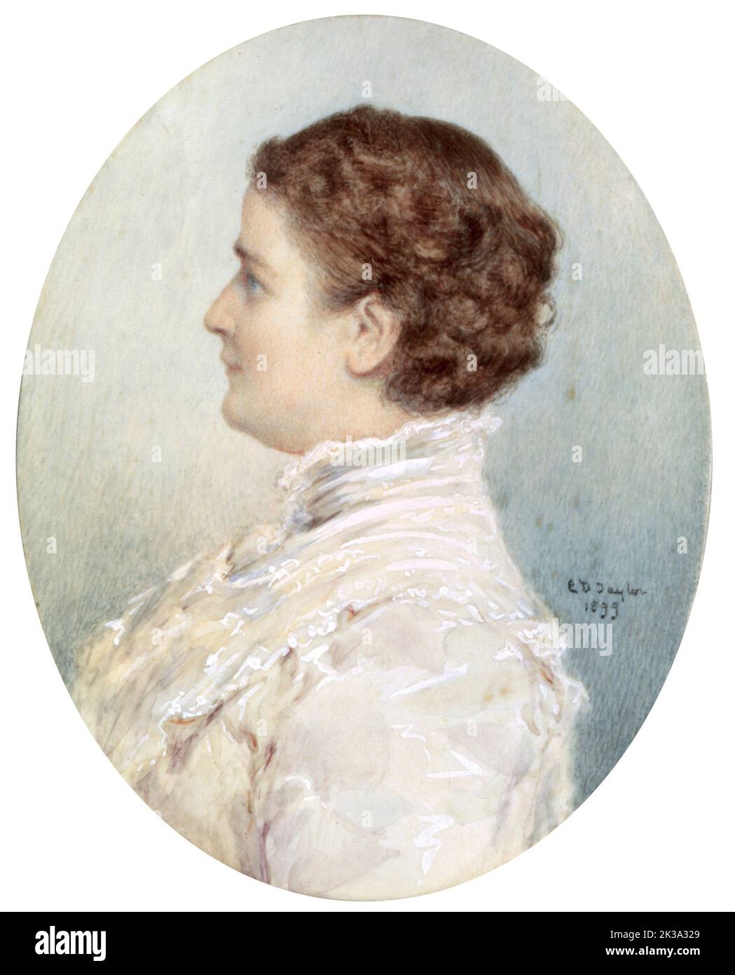 Das offizielle Porträt des Weißen Hauses von Ida Saxton McKinley, Ehefrau und First Lady von Präsident William KcKinley. Stockfoto